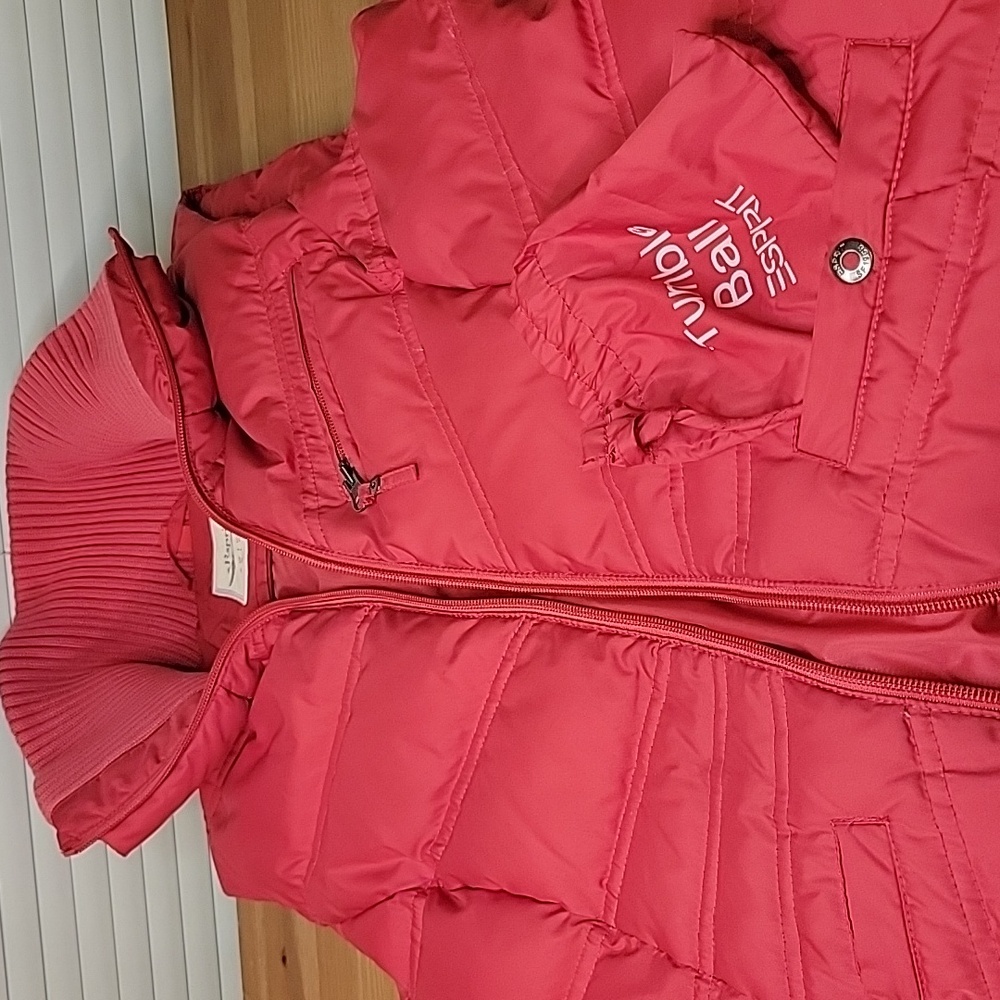 Womens Esprit Dark Pink Down Quilted Vest Size M - Picture 11 of 11